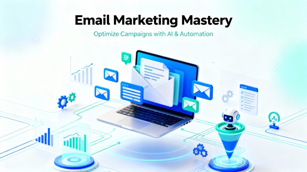 Email Marketing concept illustration with digital devices